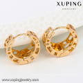 91891 Xuping 18k plated copper alloy hoop earring without zircon